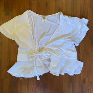 Free People Tie Front Top